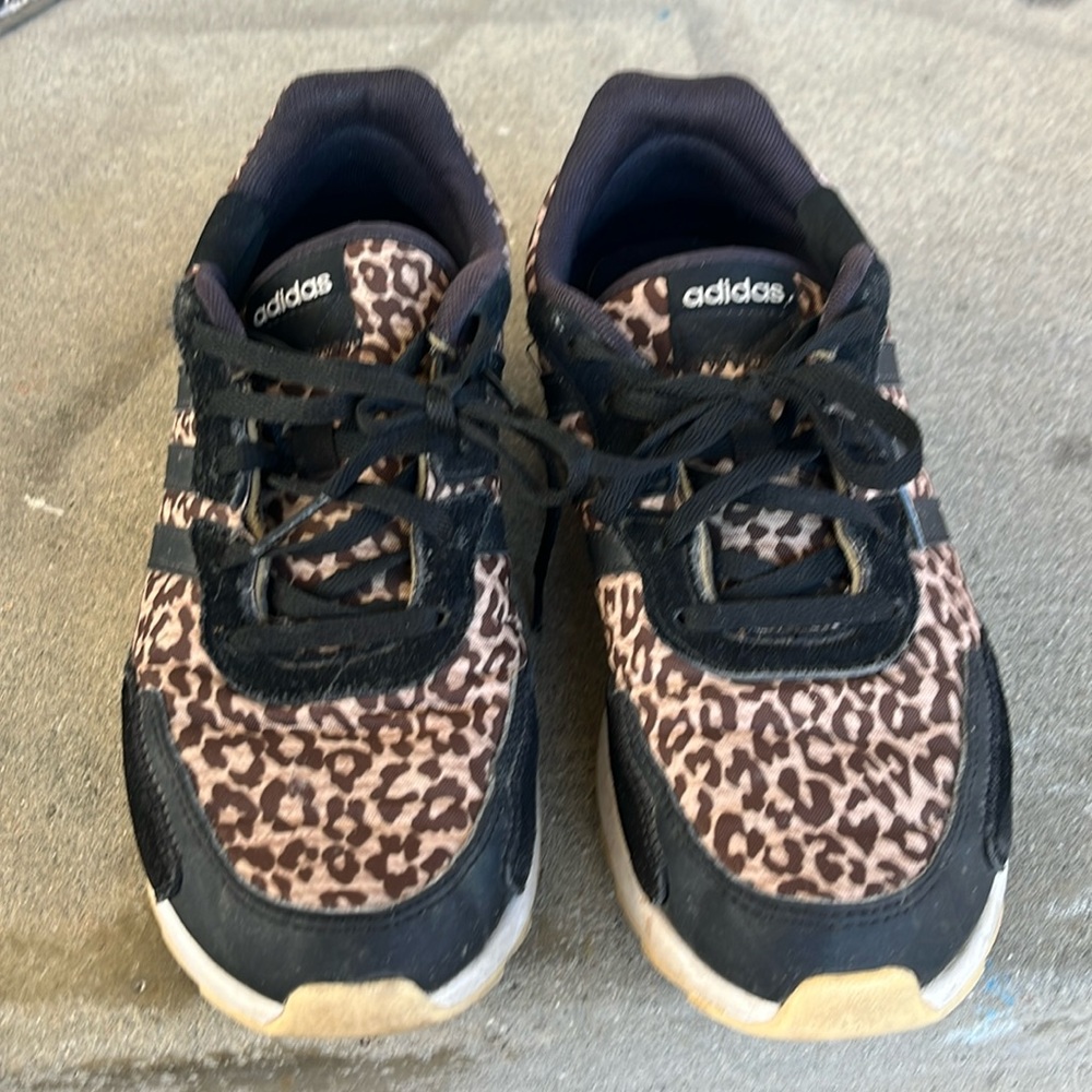 Adidas Leopard Athletic Shoes Women Size 8